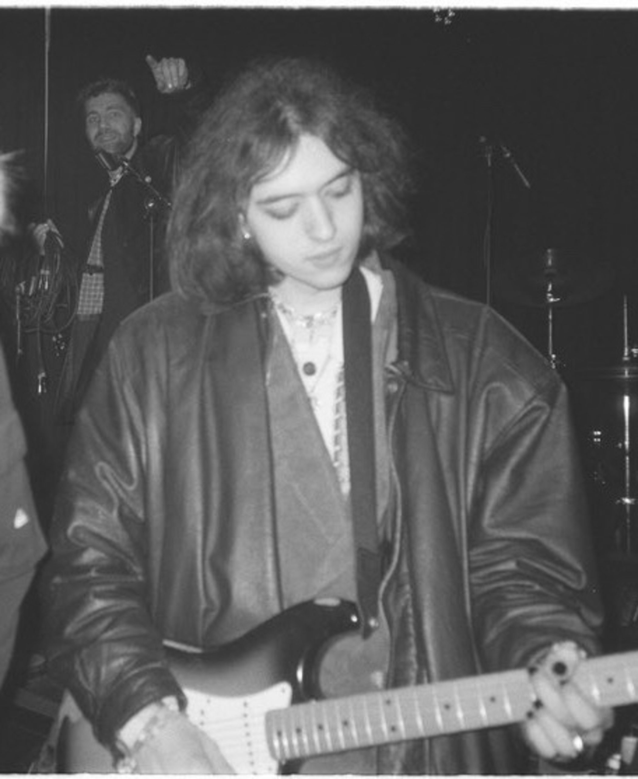 Guitar teacher playing the guitar
